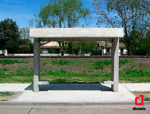 Refugios peatonales de hormigón